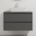 Meuble-lavabo TRONDHEIM/LJORDAL 90x57x46 cm anthracite/blanc