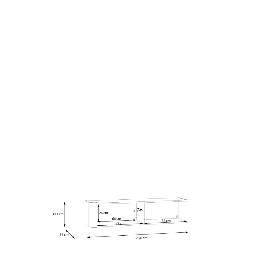 Meuble mural INAR marron