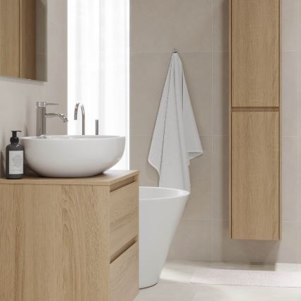 Meuble sous-vasque TRONDHEIM pour lavabo 60x57x46 cm, chêne