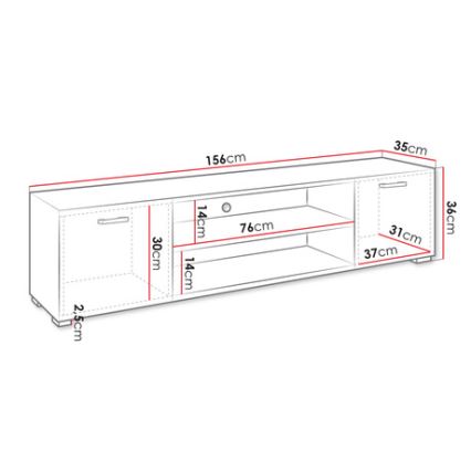 Meuble TV GIMREN 36x156 cm blanc