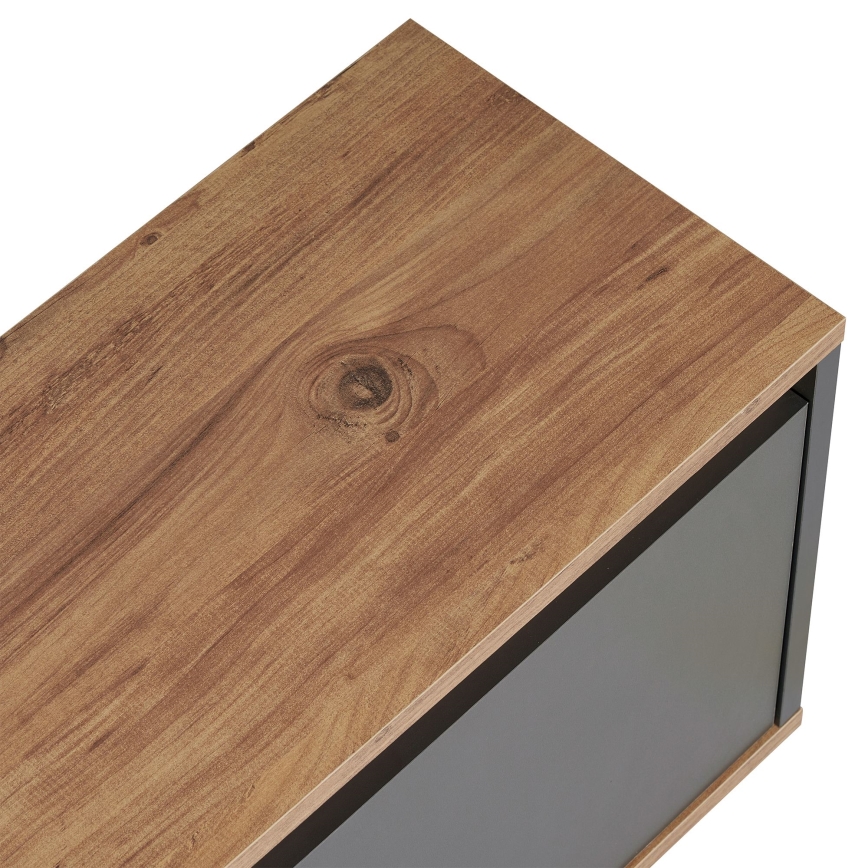 Meuble TV KREDE 160x30 cm anthracite/pin