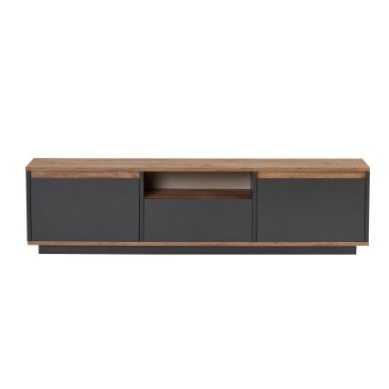 Meuble TV KREDE 160x30 cm anthracite/pin