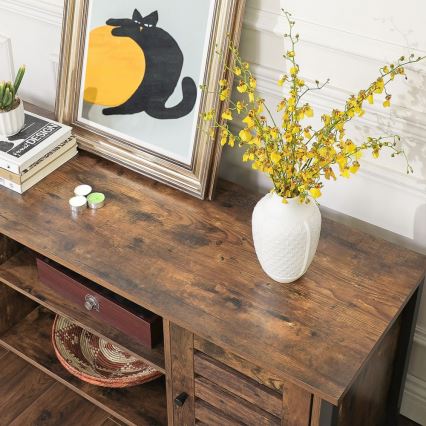 Meuble TV VOLTAR marron/noir