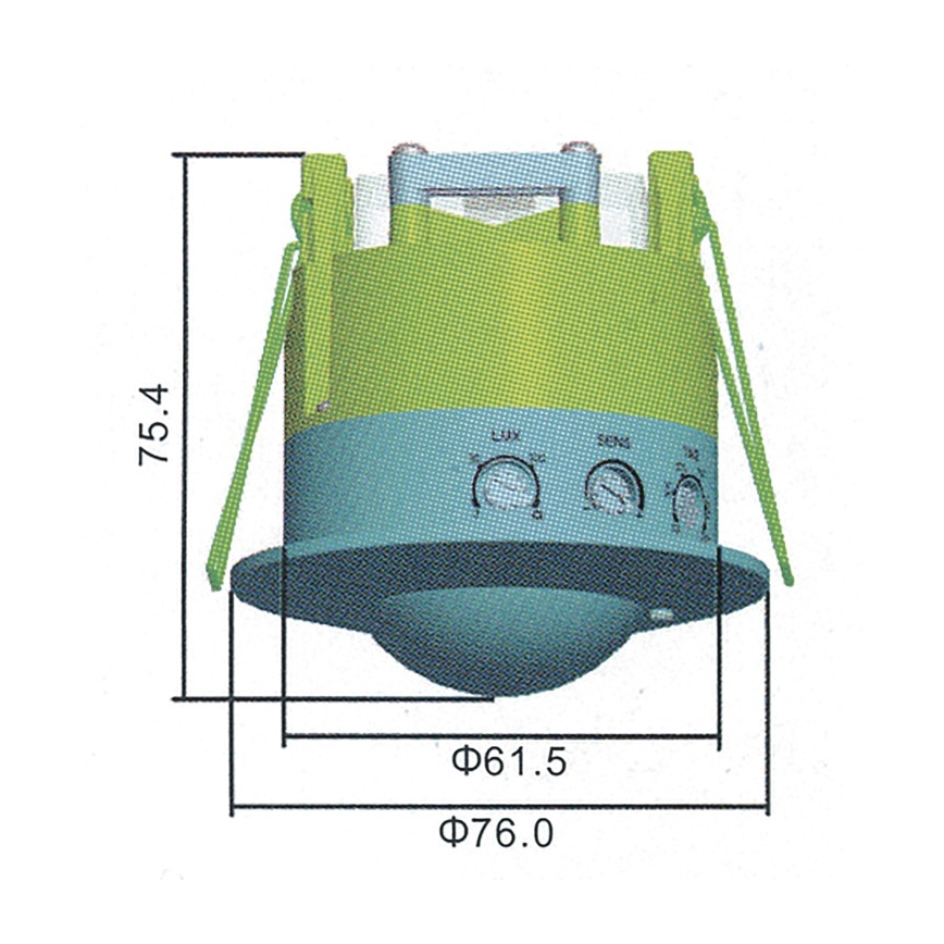 Mikrowellen-Bewegungssensor zum Einbauen MW B 360° 1200W/230V weiß