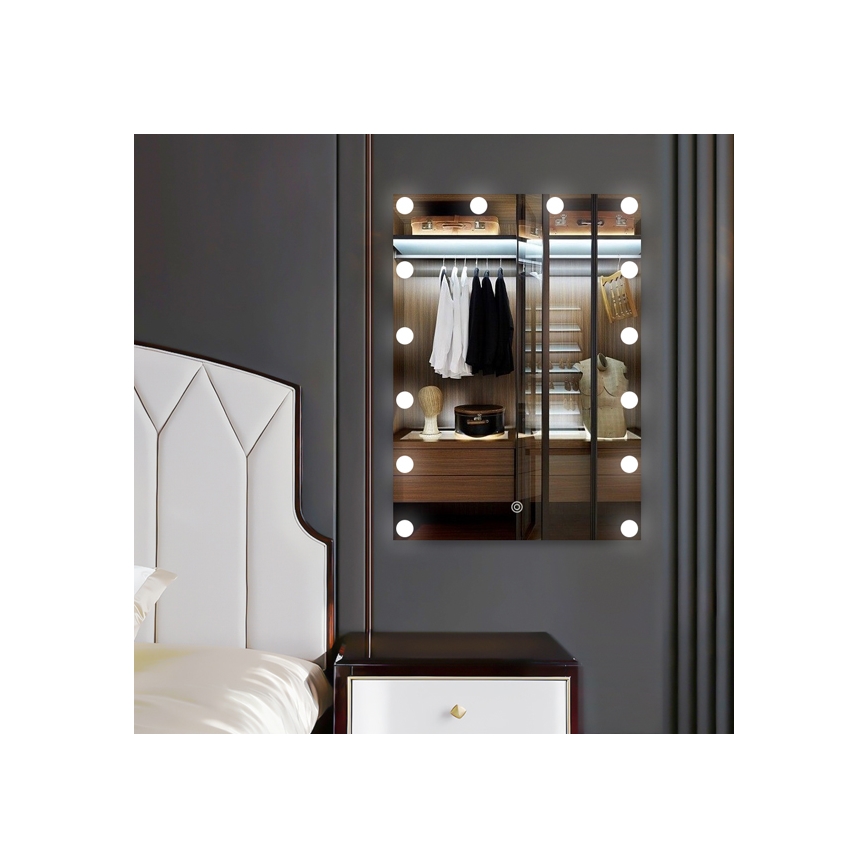 Miroir avec éclairage 14xLED/1W/230V 3000/4000/6000K 70x50 cm IP44