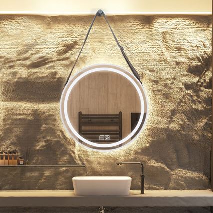 Miroir chauffant rétro-éclairé à intensité variable pour salle de bain LED/20W/230V 4000K IP44