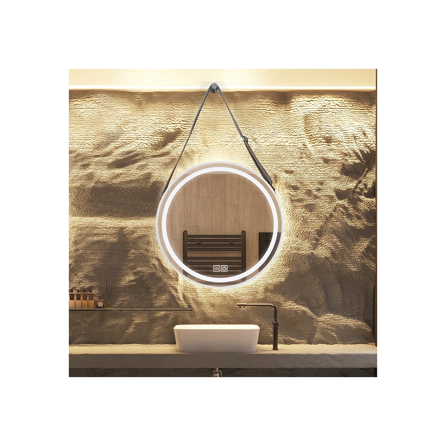 Miroir chauffant rétro-éclairé à intensité variable pour salle de bain LED/20W/230V 4000K IP44