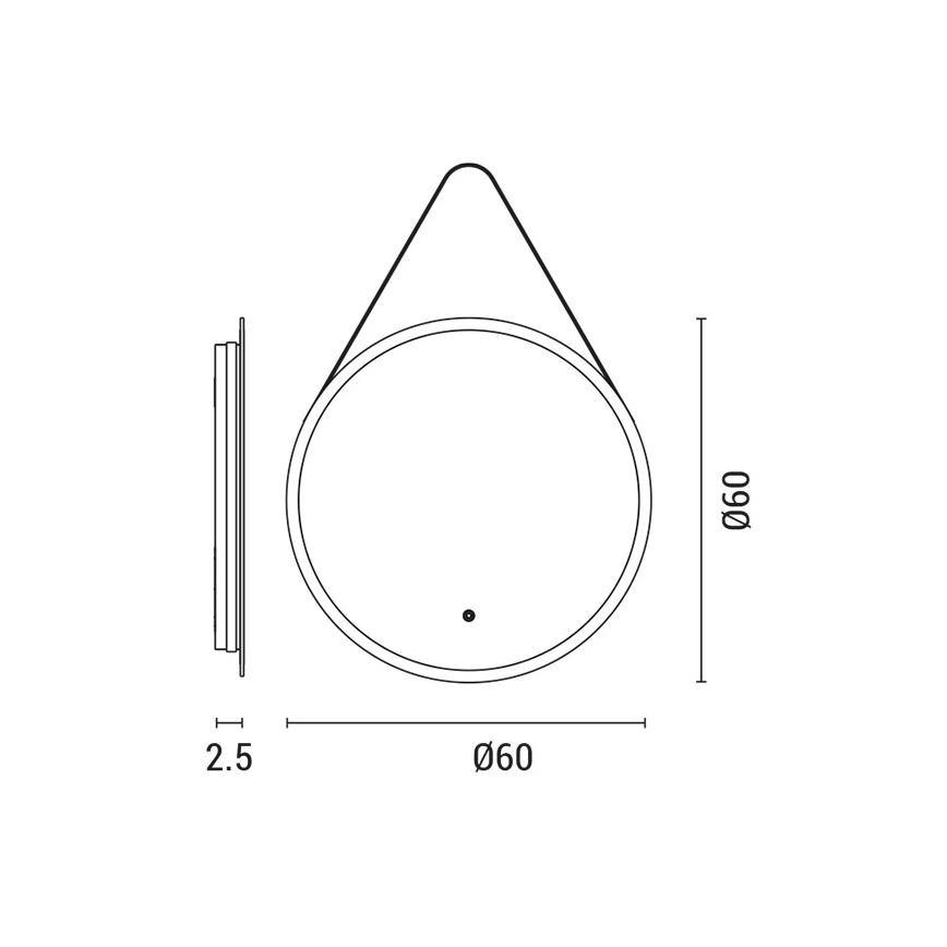 Miroir chauffant rétro-éclairé à intensité variable pour salle de bain LED/20W/230V 4000K IP44