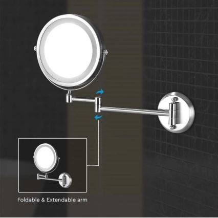 Miroir cosmétique LED/3W/6V IP44