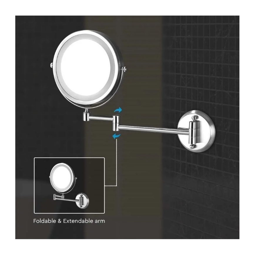 Miroir cosmétique LED/3W/6V IP44