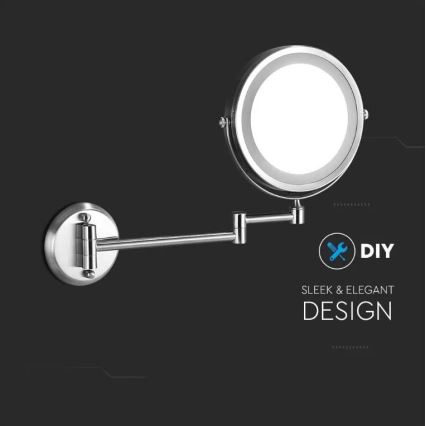 Miroir cosmétique LED/3W/6V IP44