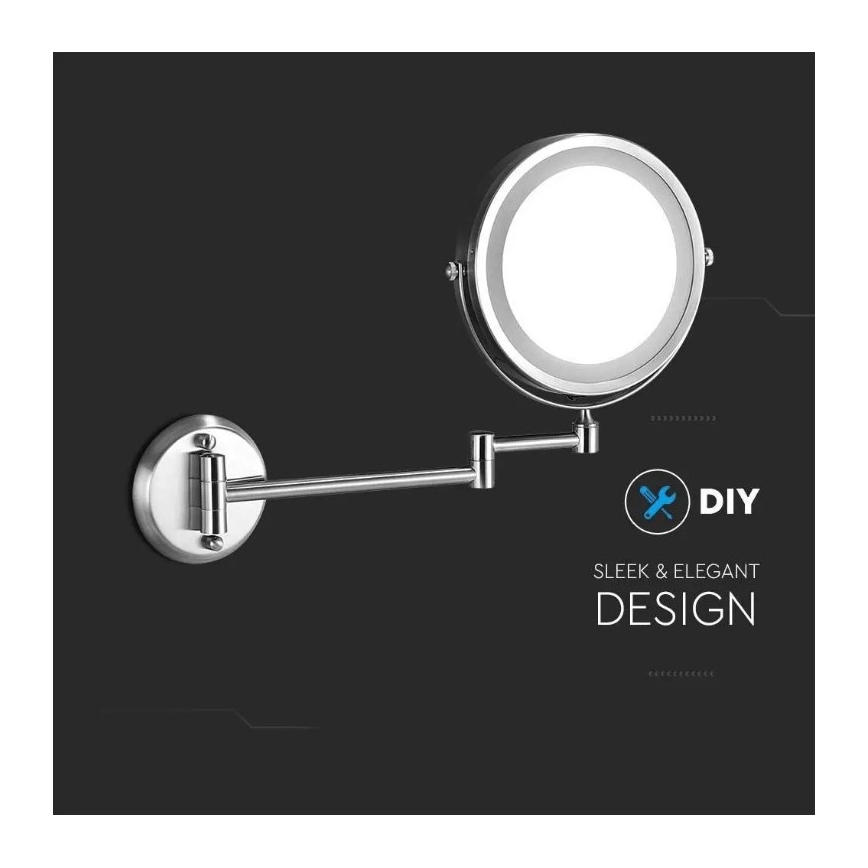 Miroir cosmétique LED/3W/6V IP44