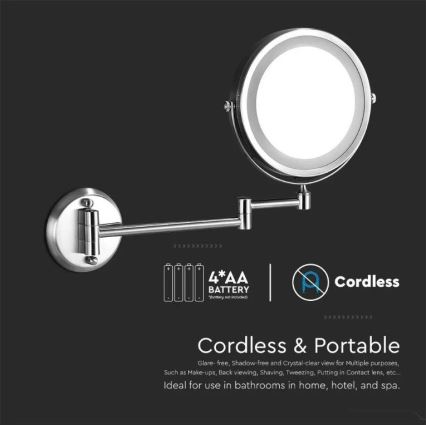 Miroir cosmétique LED/3W/6V IP44