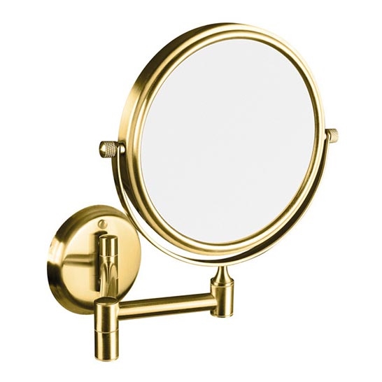 Miroir de maquillage 18x25 cm inox/doré