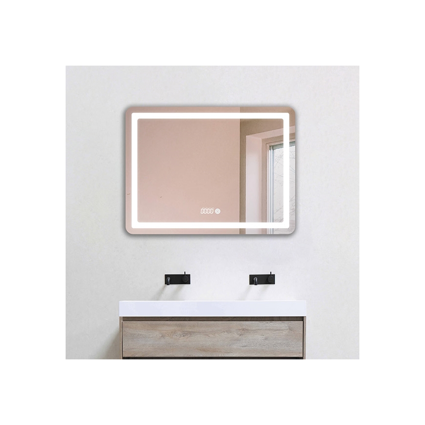 Miroir rétro-éclairé à intensité variable LED salle de bain LED/20W/230V 4000K IP44
