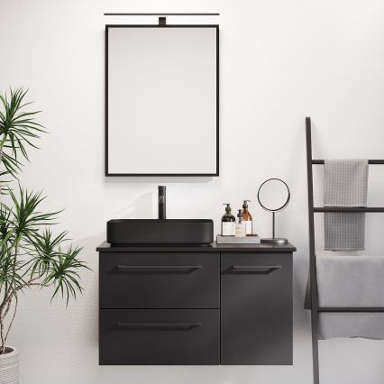 Miroir de salle de bains BORGSTED 60 x 80 cm, noir