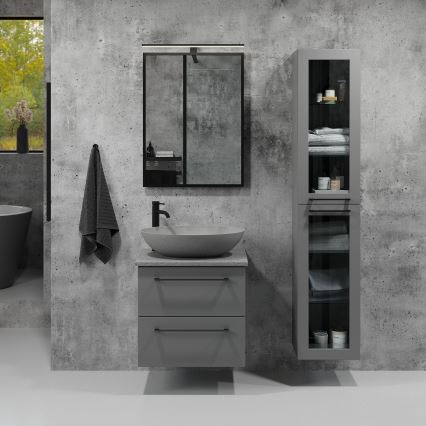 Miroir de salle de bains BORGSTED 60 x 80 cm, noir