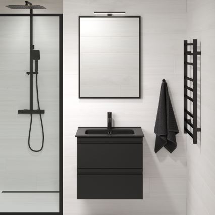 Miroir de salle de bains BORGSTED 60x80 cm noir