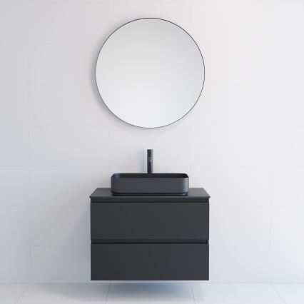 Miroir de salle de bains BORGSTED Ø 80 cm noir