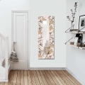 Miroir mural 120x40 cm fleurs