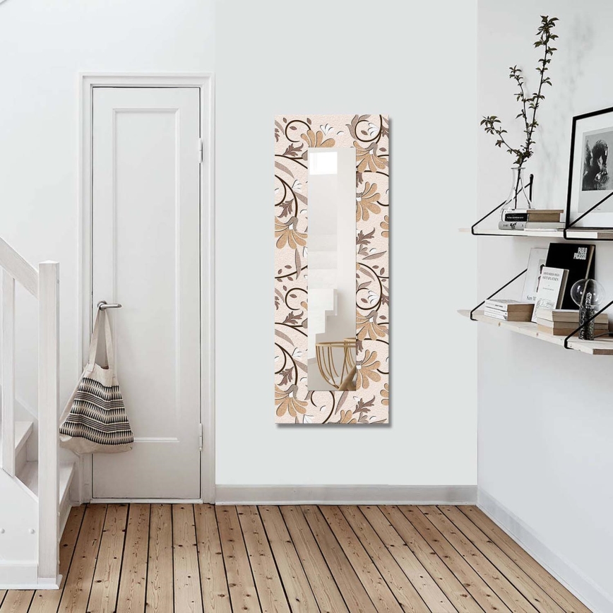 Miroir mural 120x40 cm fleurs