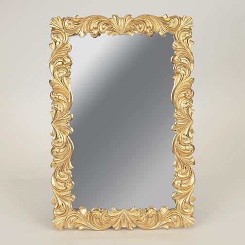 Miroir mural 31,3x21 cm doré