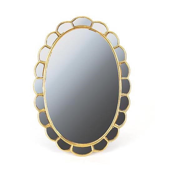 Miroir mural 34,5x24,5 cm doré