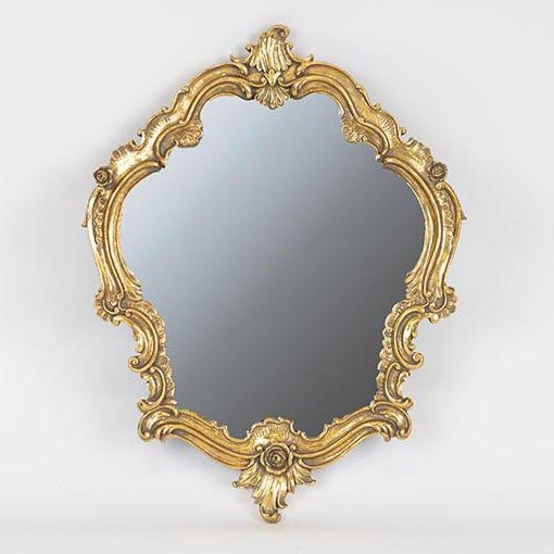 Miroir mural 39,5x30,7 cm doré