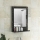 Miroir mural avec une étagère 60x45 cm noir
