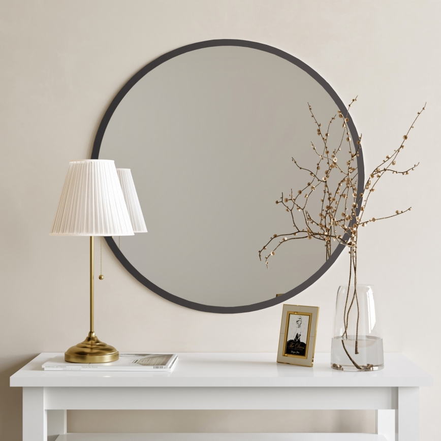 Miroir mural AYNA 60 cm noir