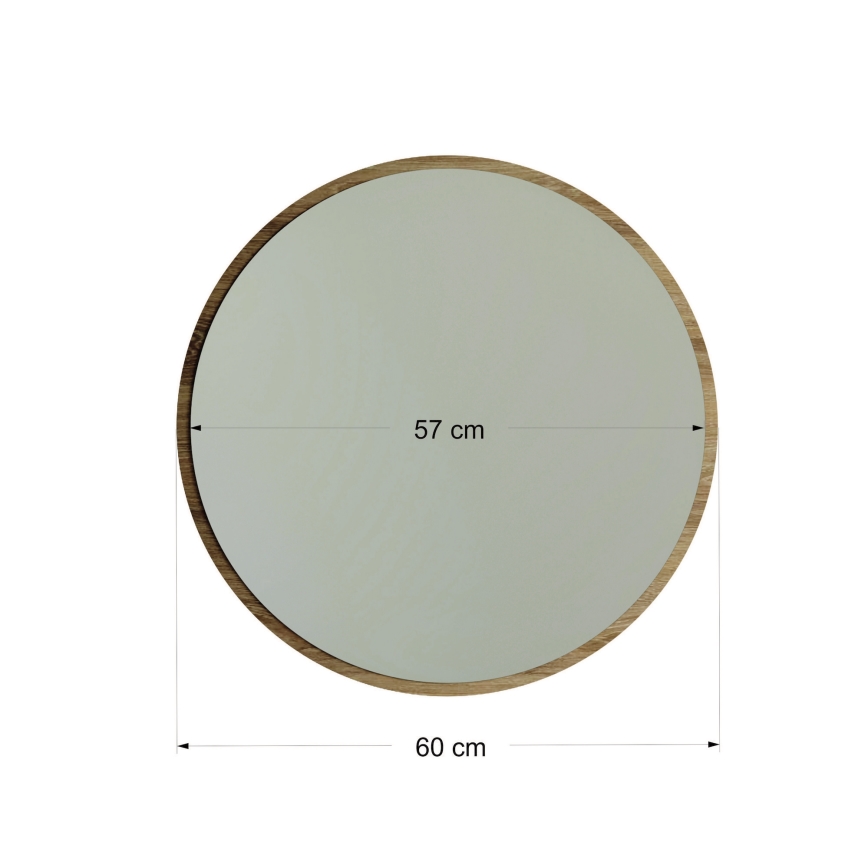 Miroir mural AYNA d. 60 cm marron