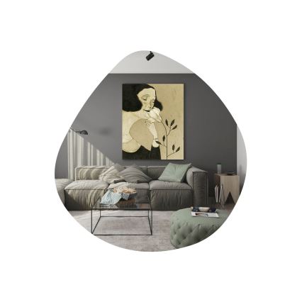 Miroir mural BESSO 60x60 cm noir