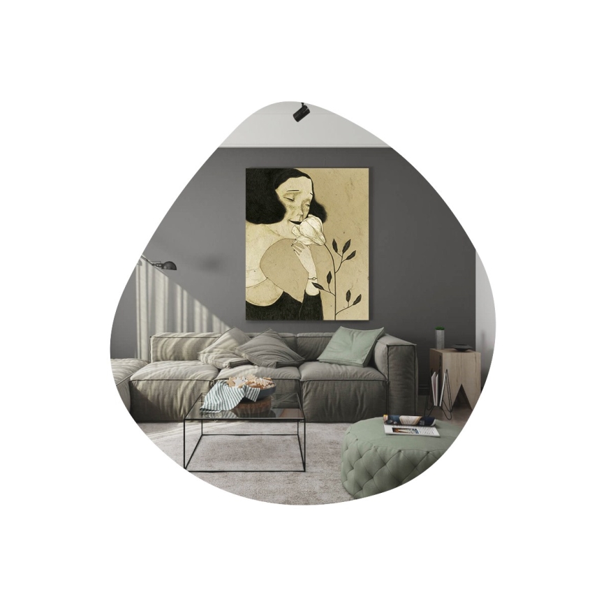 Miroir mural BESSO 60x60 cm noir