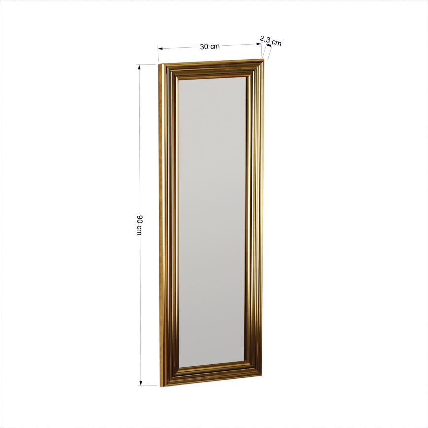 Miroir mural BOSS 90x30 cm doré