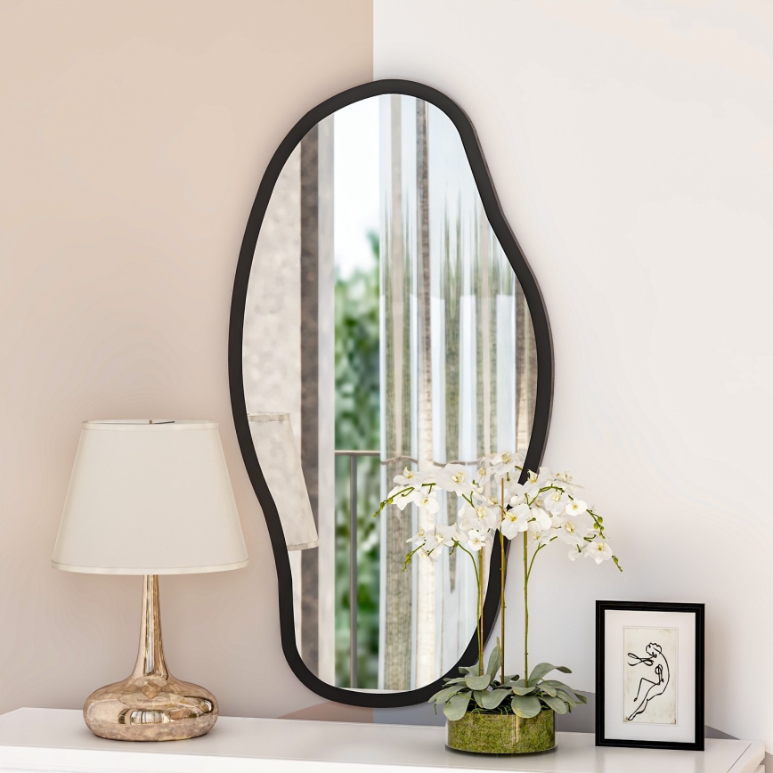 Miroir mural COULDY 85x45 cm noir
