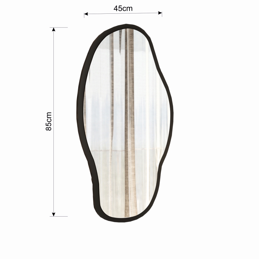 Miroir mural COULDY 85x45 cm noir
