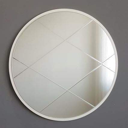 Miroir mural d. 60 cm blanc
