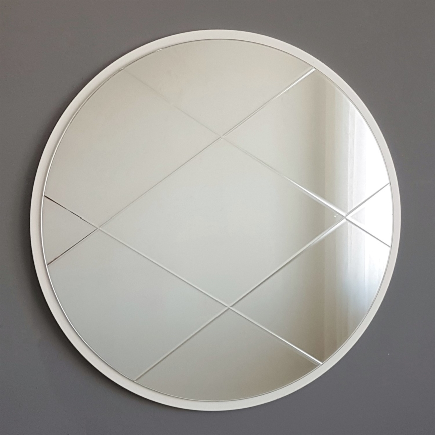 Miroir mural d. 60 cm blanc
