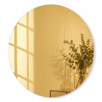 Miroir mural HOUSEVITAMIN Ø 60 cm doré