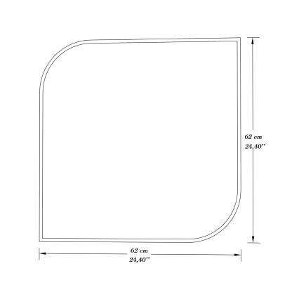 Miroir mural KAPPA 62x62 cm blanc