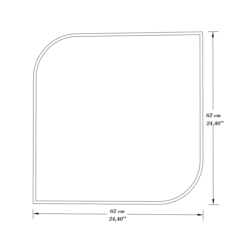 Miroir mural KAPPA 62x62 cm blanc