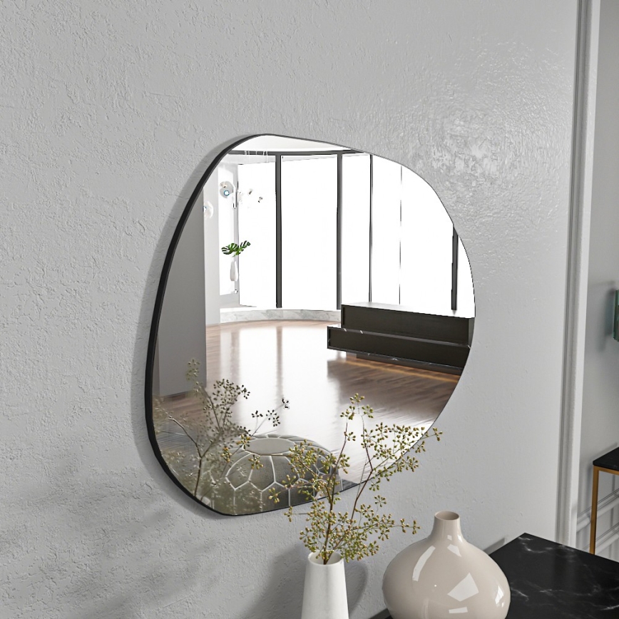 Miroir mural LIORA 75x55 cm noir