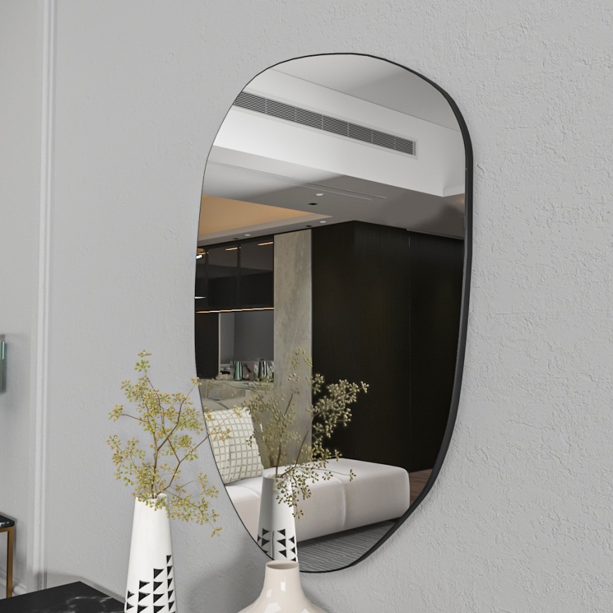 Miroir mural LIORA 75x55 cm noir