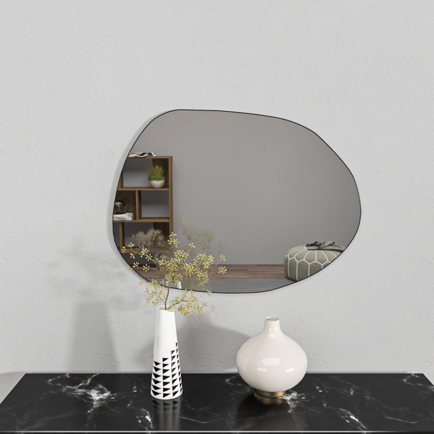 Miroir mural LIORA 75x55 cm noir