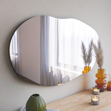 Miroir mural LOSSA 89x52 cm noir