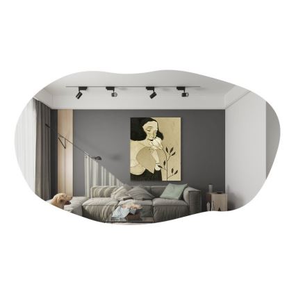 Miroir mural LOSSA 89x52 cm noir