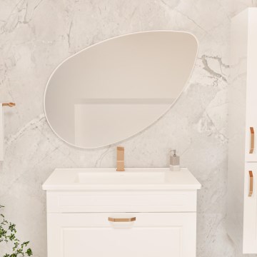 Miroir mural LUCAS 101,5x59,8 cm blanc