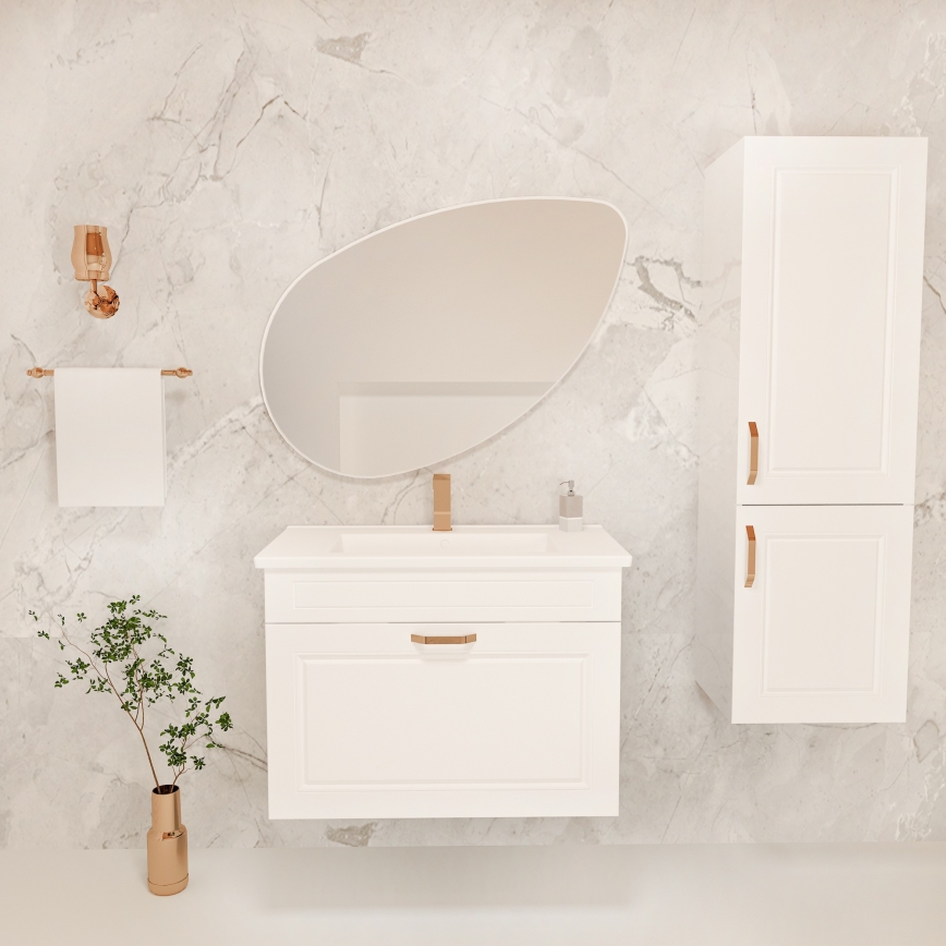 Miroir mural LUCAS 101,5x59,8 cm blanc