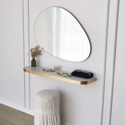 Miroir mural PORP 60x90 cm doré