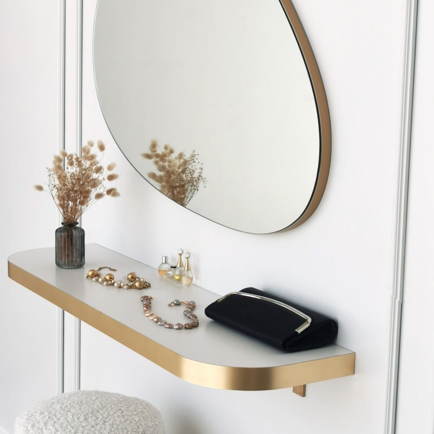 Miroir mural PORP 60x90 cm doré